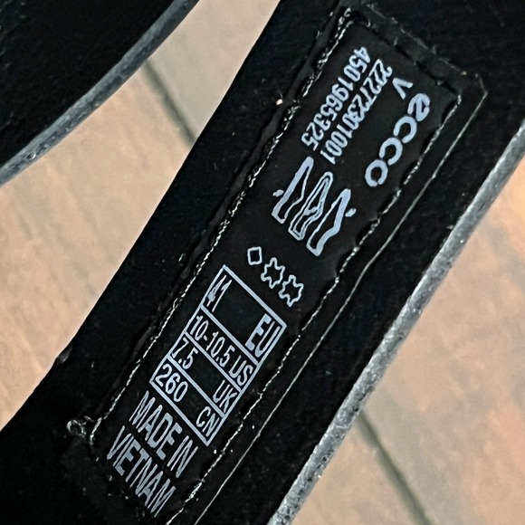 New Ecco Sculpted Lx 55 Leather Fisherman Heeled Sandal Black size EU 41/10-10.5 - Picture 9 of 12